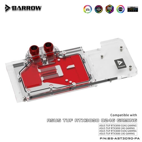 Barrow LRC2.0 full coverage GPU Water Block for ASUS TUF 3090 Aurora - Image 3