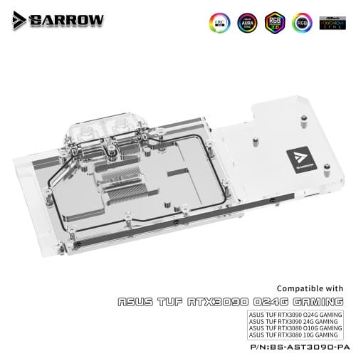 Barrow LRC2.0 full coverage GPU Water Block for ASUS TUF 3090 Aurora - Image 2