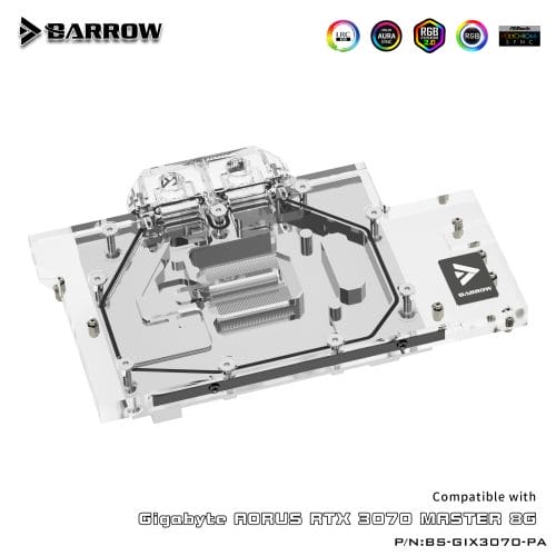 Barrow LRC2.0 full coverage GPU Water Block for Gigabyte AORUS 3070 Aurora - Image 3