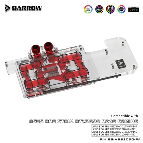 Barrow LRC2.0 full coverage GPU Water Block for ASUS STRIX 3090 Aurora - Image 2