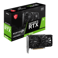 MSI GeForce RTX 3050 VENTUS 2X 6GB OC GDDR6 - Graphics Card (No Power Connectors)