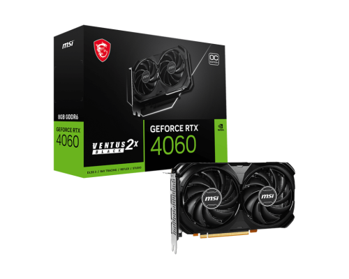 MSI GeForce RTX 4060 VENTUS 2X BLACK 8GB OC GDDR6 - Graphics Card - Image 2