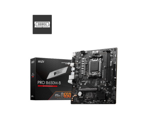 MSI PRO B650M-B AMD RYZEN 7000 Series AM5DDR5PCIe 4.01xM.2 - mATX Gaming MotherBoard