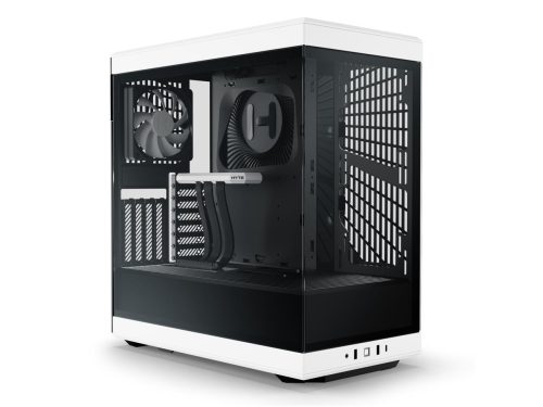 HYTE Y40 Modern Aesthetic Panoramic Tempered Glass Gaming Case with PCIE 4.0 Riser BLACK-WHITE