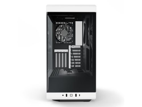 HYTE Y40 Modern Aesthetic Panoramic Tempered Glass Gaming Case with PCIE 4.0 Riser BLACK-WHITE - Image 3