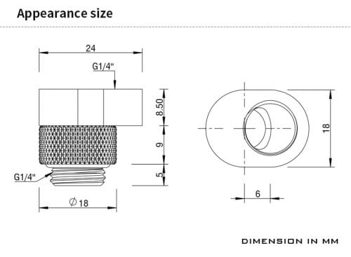G1/4' 360°rotation offset adapter POM portable edition - Image 5