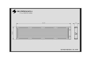 BARROWCH Chameleon Fish series removable 480 radiator Acrylic edition- Classic Black