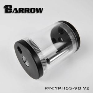BARROW YPH65-98 V2 Reservoir (DIA: 65MM, TL:98MM)Transparent tube body Black
