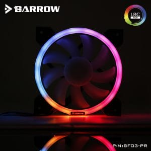 BARROW Aurora RGB adjustable annular lighting effect hydraulic bearing PWM cooling fan White