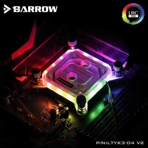 BARROW INTEL platform  special jetting type micro waterway CPU water block  transparent Acrylic version Aurora Black