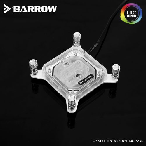 BARROW INTEL platform  special jetting type micro waterway CPU water block  transparent Acrylic version Aurora Black - Image 2