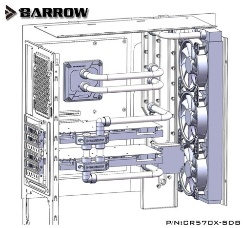 BARROW LRC2.0 waterway plate for CORSAIR 570X case - Image 4