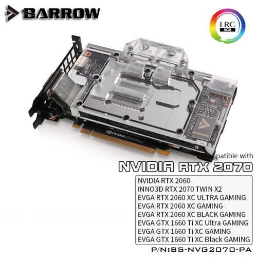 BARROW  full coverage water block for NVIDIA GPU RTX2070 Aurora RGB - Image 4