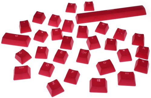 Ducky 31-Key Rubber Backlit Double Shot Keycap Set - Red Rubber - Image 3