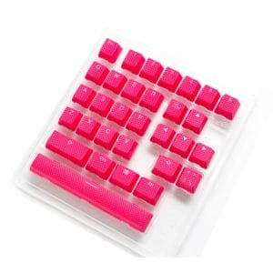 Ducky 31-Key Rubber Backlit Double Shot Keycap Set - Red Rubber