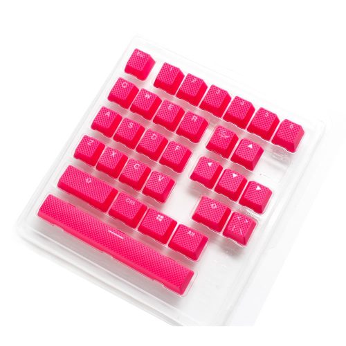 Ducky 31-Key Rubber Backlit Double Shot Keycap Set - Red Rubber