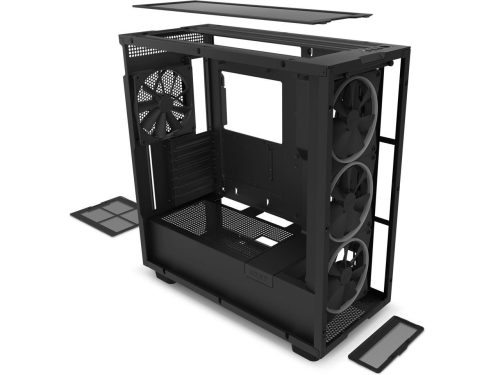 NZXT H7 Elite - Premium Mid-Tower PC Gaming Case Tempered Glass - Black - Image 4