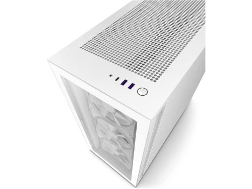 NZXT H7 Elite - Premium Mid-Tower PC Gaming Case Tempered Glass - WHITE - Image 4