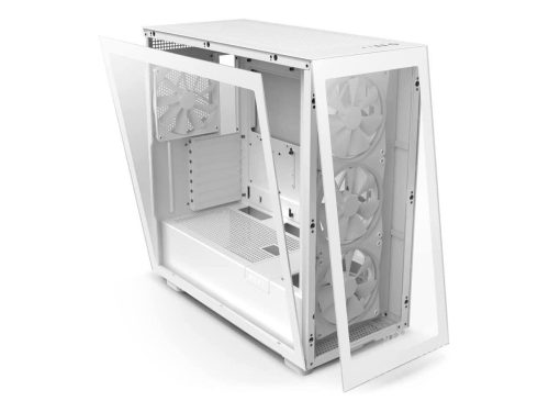 NZXT H7 Elite - Premium Mid-Tower PC Gaming Case Tempered Glass - WHITE - Image 2