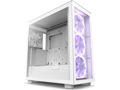 NZXT H7 Elite - Premium Mid-Tower PC Gaming Case Tempered Glass - WHITE