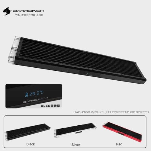 BARROWCH Chameleon Fish series removable 480 radiator with display screen PMMA edition - Image 2