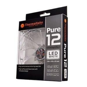 THERMALTAKE PURE 12 LED DC FAN- WHITE