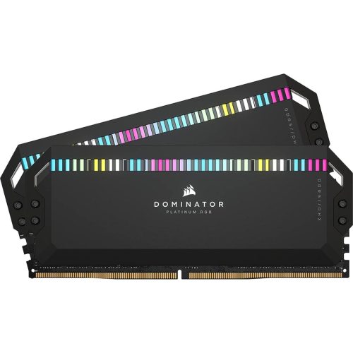 CORSAIR DOMINATOR PLATINUM RGB 64GB (2x32GB) DDR5 RAM 6000MTs CL40 Memory Kit — Black