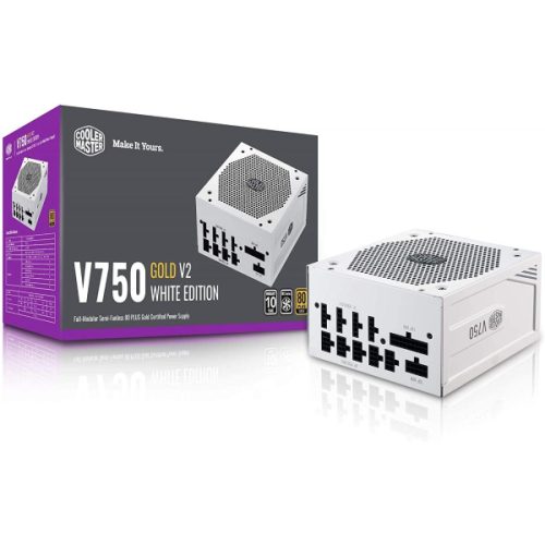 Cooler Master V750 Gold V2 Full Modular Power Supply, 750W, 80+ Gold White Edition - Image 2