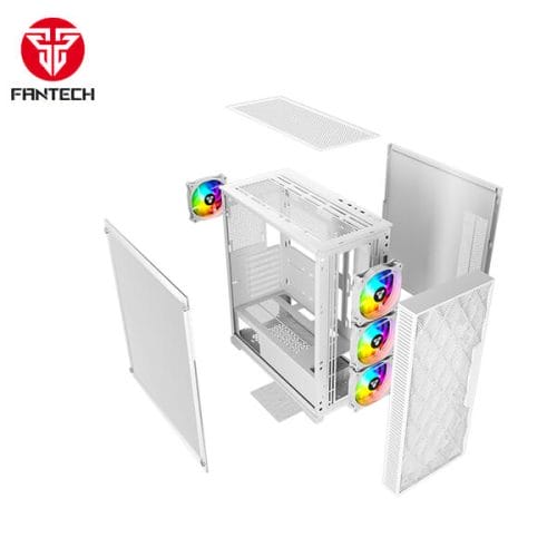 FANTECH RHOMBUS XL CG84 MID TOWER CASE - WHITE - Image 2