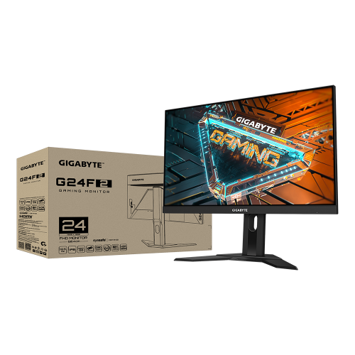 GIGABYTE (G24F 2) 24" FHD 1080p Flat Gaming Monitor, SS IPS, 165Hz/OC 180Hz, 1ms, AMD FreeSync Premium, HDR Ready, 125%% sRGB, 95% DCI-P3 w/ Bezel-Less Design, Height Adjustable - Image 10