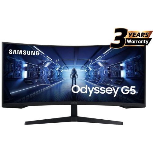 SAMSUNG 34 Odyssey G5 UWQHD (3440 X 1440) VA, HDR10 Gaming Monitor with 1000R Curved Screen, 165Hz, 1ms, FreeSync Premium