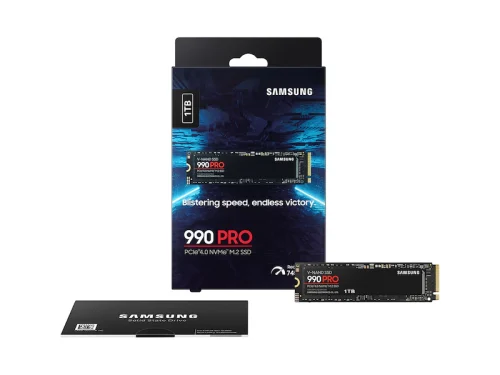 Samsung 990 PRO 1TB PCle 4.0 NVMe M.2 (2280) internal Solid State Drive (SSD) up to 7450 MB/s