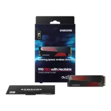 Samsung 990 PRO 1TB w/ Heatsink SSD PCle 4.0 M.2 Internal SSD Faster Speed for Gaming Heat Control Compatible w/ Playstation5