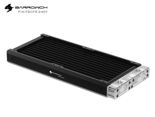 BARROWCH Chameleon Fish series removable 240 radiator Acrylic edition- Classic Black - Image 4
