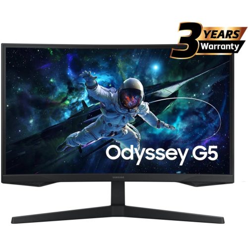 Samsung Odyssey G5 (CG55) 27" Gaming Monitor VA, 2K QHD (2560 x 1440), 165Hz, 1Ms, HDR10, 1000R Curved, FreeSync Support