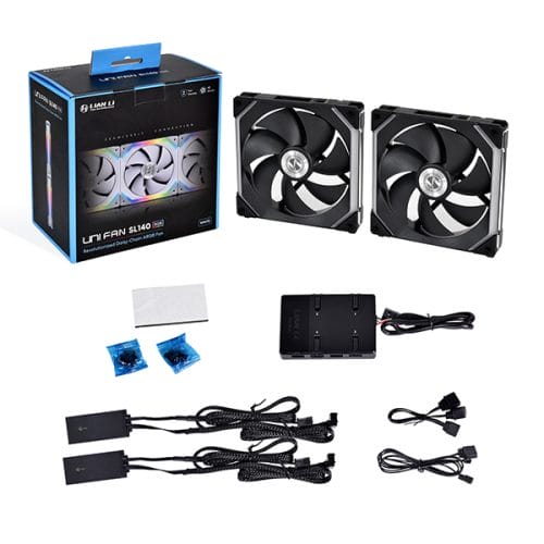 Lian Li UNI FAN SL120 3 Pack BLACK with Controller 120mm LED