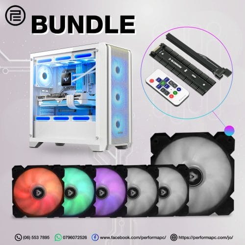 Bundle - Huntkey Case + 6 Barrow ARGB Fans + Barrow Controller
