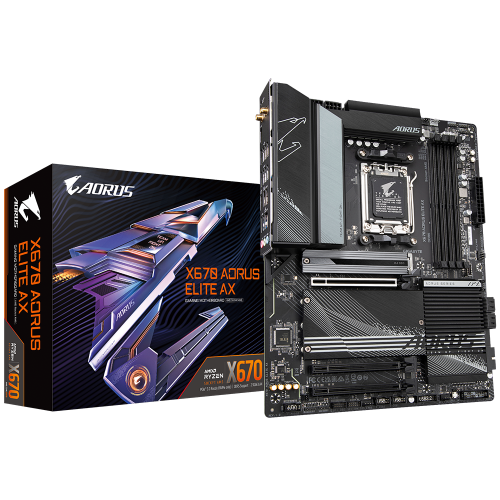 GIGABYTE X670 AORUS ELITE AX DDR5 WIFI & BLUETOOTH Motherboard - For AMD