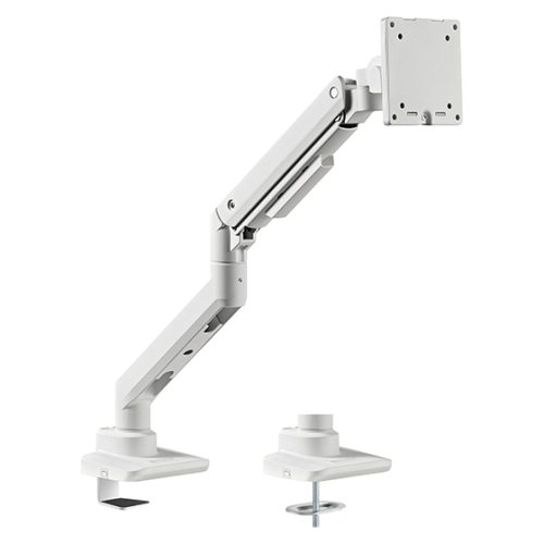 SilverStone ARM14 (White) Single Monitor Arm w/ Heavy-Duty Gas Spring Design & Versatile Adjustability, For Monitors Up To 49" Size & 20kg Weight, VESA Mounting Interface Standard (MIS), 100mm x 100mm / 75mm x 75 mm Mounting Hole - Image 3