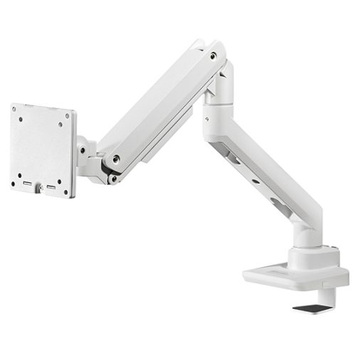 SilverStone ARM14 (White) Single Monitor Arm w/ Heavy-Duty Gas Spring Design & Versatile Adjustability, For Monitors Up To 49" Size & 20kg Weight, VESA Mounting Interface Standard (MIS), 100mm x 100mm / 75mm x 75 mm Mounting Hole - Image 5