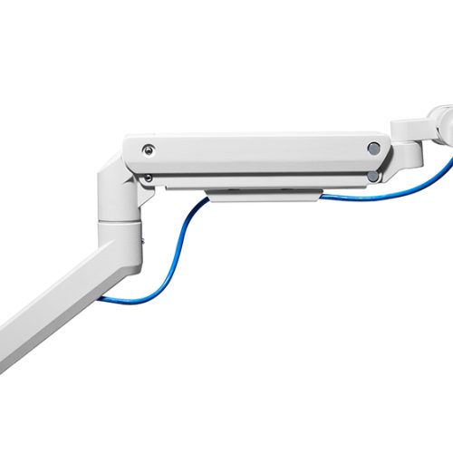 SilverStone ARM14 (White) Single Monitor Arm w/ Heavy-Duty Gas Spring Design & Versatile Adjustability, For Monitors Up To 49" Size & 20kg Weight, VESA Mounting Interface Standard (MIS), 100mm x 100mm / 75mm x 75 mm Mounting Hole - Image 6