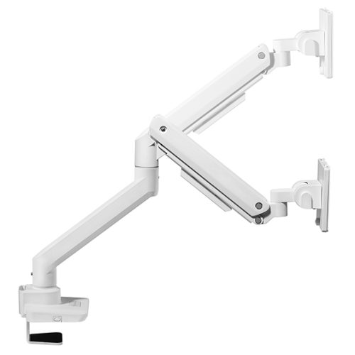 SilverStone ARM14 (White) Single Monitor Arm w/ Heavy-Duty Gas Spring Design & Versatile Adjustability, For Monitors Up To 49" Size & 20kg Weight, VESA Mounting Interface Standard (MIS), 100mm x 100mm / 75mm x 75 mm Mounting Hole - Image 7