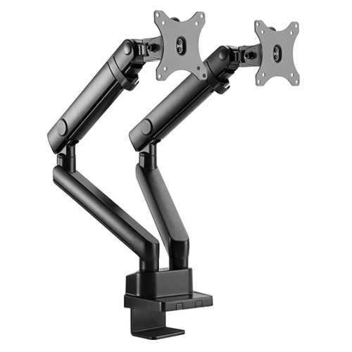 SilverStone ARM25 (Black) Dual Monitor Arm w/ Mechanical Spring Design & Versatile Adjustability, For Monitors Up To 32" Size & 9kg Weight, VESA Mounting Interface Standard (MIS), 100mm x 100mm / 75mm x 75 mm Mounting Hole - Image 5