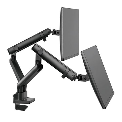 SilverStone ARM25 (Black) Dual Monitor Arm w/ Mechanical Spring Design & Versatile Adjustability, For Monitors Up To 32" Size & 9kg Weight, VESA Mounting Interface Standard (MIS), 100mm x 100mm / 75mm x 75 mm Mounting Hole - Image 8