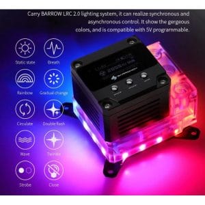 Barrowch AMD CPU water block integrated pump and reservoir