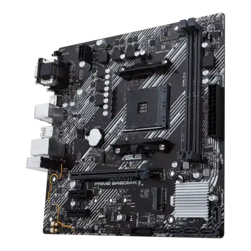 ASUS PRIME B450M-K II AMD Ryzen 5000 4000 Series AM4DDR4PCIe 3.01xM.2 - mATX MotherBoard - Image 3