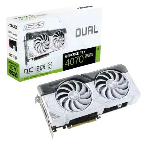 ASUS Dual GeForce RTX 4070 SUPER White OC Edition 12GB GDDR6X - Graphics Card