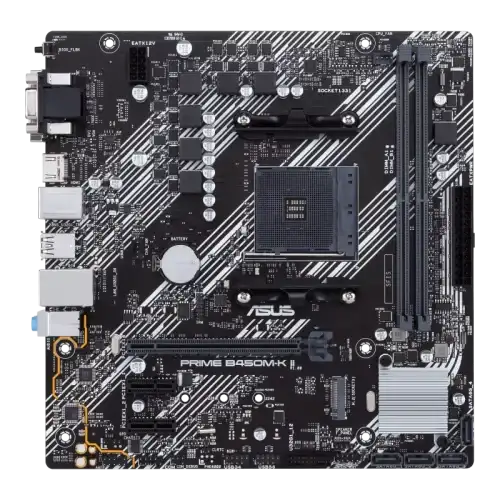ASUS PRIME B450M-K II AMD Ryzen 5000 4000 Series AM4DDR4PCIe 3.01xM.2 - mATX MotherBoard - Image 6