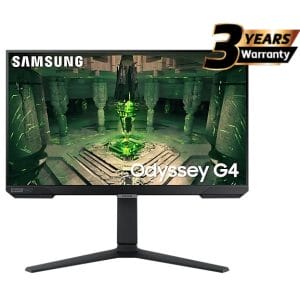 Samsung Odyssey G4 27 FHD Flat Monitor, IPS, 240Hz, 1ms(GTG), HDR10, 99% sRGB, G-Sync Compatible, UltraWide Game View ,w Ergonomic Stand