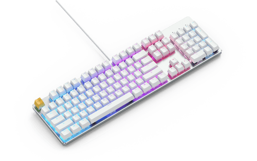 Glorious Gaming Keyboard GMMK - Full Size (Pre built)- White Ice